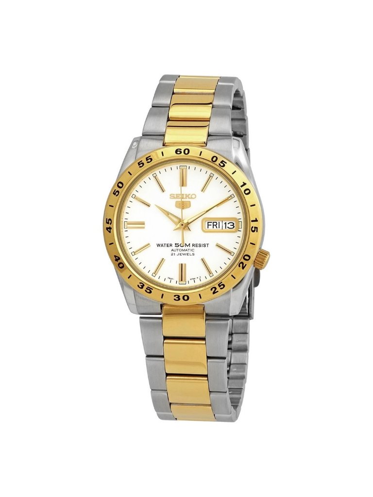 Nwt Seiko Automatic White Dial TwoTone Ladies Watch